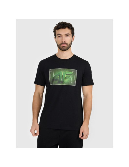 T-shirt regular z nadrukiem męski 4f 4fraw25ttshm3612-20s