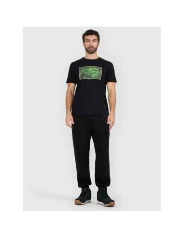 T-shirt regular z nadrukiem męski 4f 4fraw25ttshm3612-20s