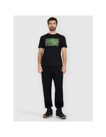 T-shirt regular z nadrukiem męski 4f 4fraw25ttshm3612-20s