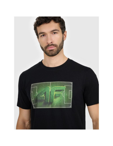 T-shirt regular z nadrukiem męski 4f 4fraw25ttshm3612-20s
