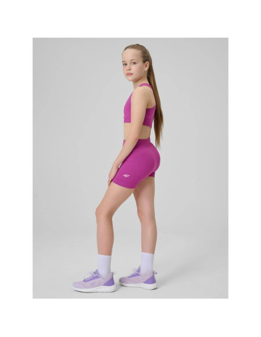 Legginsy krótkie sportowe bezszwowe dziewczęce 4f 4fjrss26tfstf140-53s