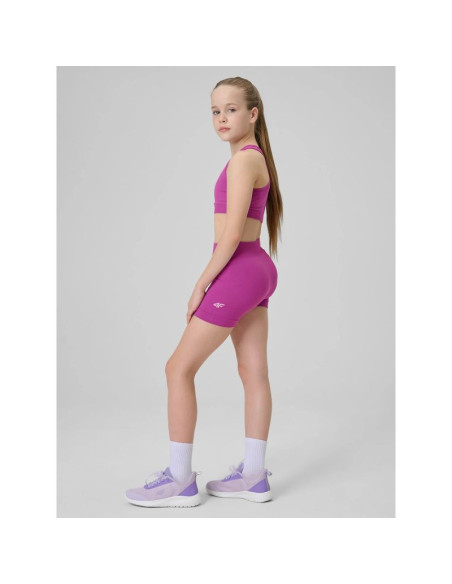 Legginsy krótkie sportowe bezszwowe dziewczęce 4f 4fjrss26tfstf140-53s