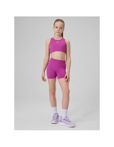 Legginsy krótkie sportowe bezszwowe dziewczęce 4f 4fjrss26tfstf140-53s