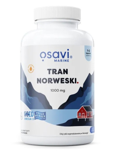 Tran Norweski 1000 Mg Omega 3 - Smak Cytrynowy (180 Kaps.)