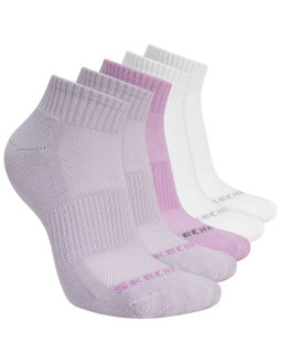 Skechers 5pk unisex 1/2 terry qtr crew s602095-501 fioletowe 35-38