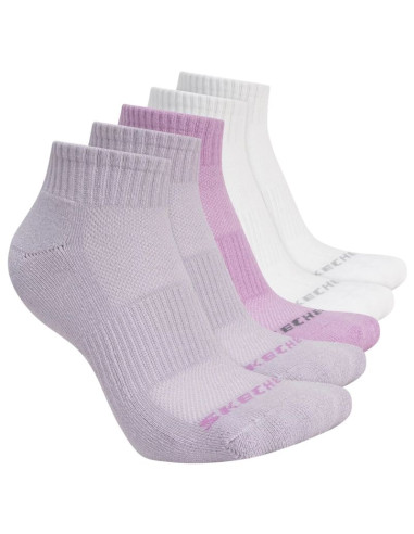 Skechers 5pk unisex 1/2 terry qtr crew s602095-501 fioletowe 35-38