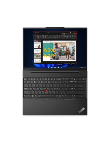 Lenovo thinkpad e16 i5-1335u 16"wuxga touch ips 300nits 16gb ddr4 ssd512 iris xe cam1080p 47wh backlit kb fgpr w11pro graphite b