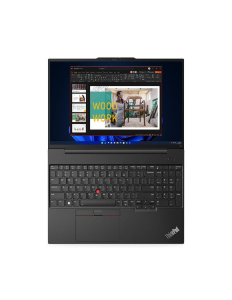 Lenovo thinkpad e16 i5-1335u 16"wuxga touch ips 300nits 16gb ddr4 ssd512 iris xe cam1080p 47wh backlit kb fgpr w11pro graphite b