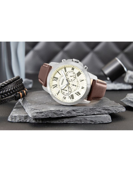 Zegarek męski fossil grant leather fs4735 + box