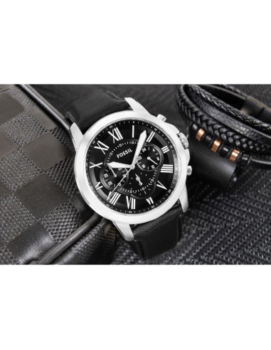 Zegarek męski fossil grant leather fs4812 + box