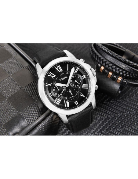 Zegarek męski fossil grant leather fs4812 + box