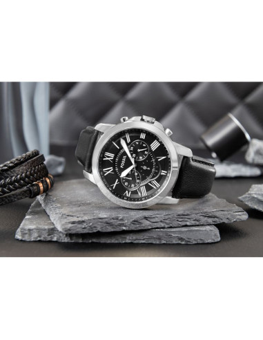 Zegarek męski fossil grant leather fs4812 + box