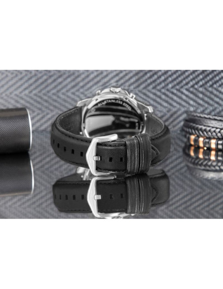 Zegarek męski fossil grant leather fs4812 + box