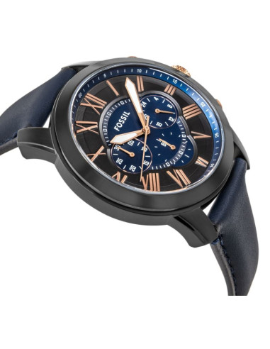 Zegarek męski fossil grant leather fs5061 + box