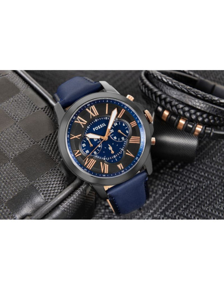 Zegarek męski fossil grant leather fs5061 + box