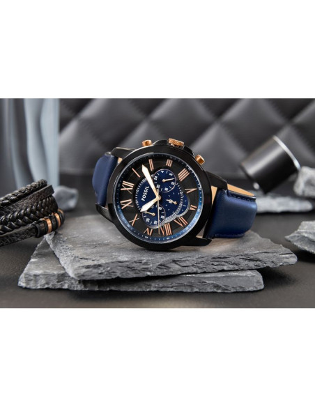 Zegarek męski fossil grant leather fs5061 + box