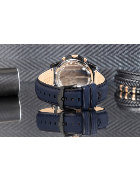 Zegarek męski fossil grant leather fs5061 + box