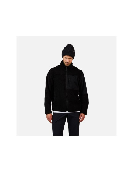 Bluza męska męska rossignol alltrack fz sherpa jkt czarna