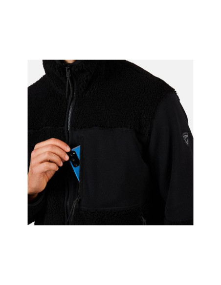 Bluza męska męska rossignol alltrack fz sherpa jkt czarna