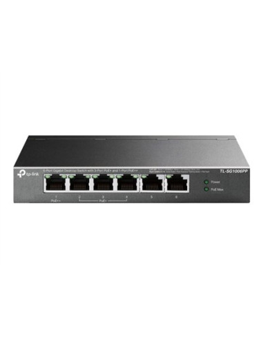 Switch tp-link tl-sg1006pp gigabitowy przełącznik typu desktop, 6 portów, w tym 3 porty poe+ i 1 port poe++