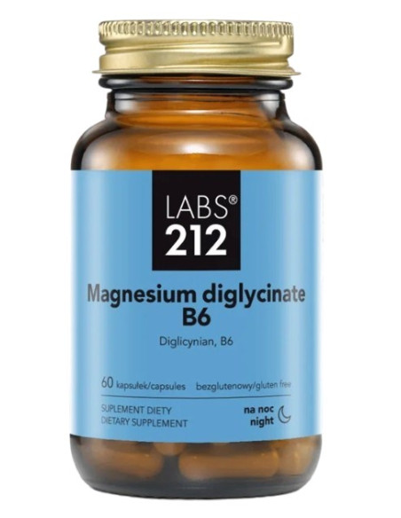 Magnesium Diglycinate B6 - Diglicynian Magnezu + Witamina B6 (60 Kaps.)