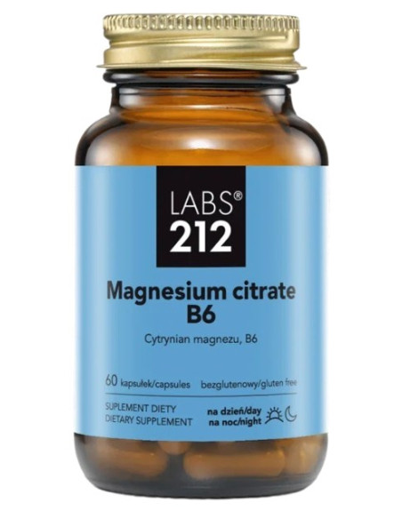 Magnesium Citrate B6 - Cytrynian Magnezu + Witamina B6 (60 Kaps.)