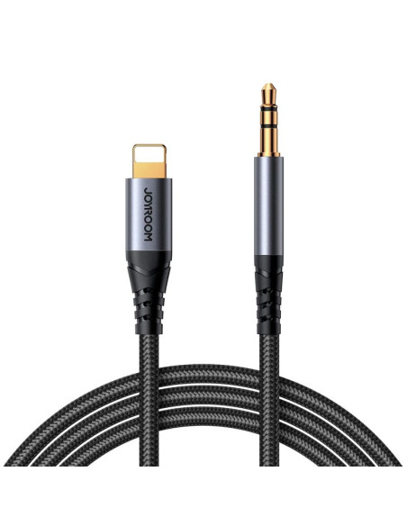 Kabel joyroom audio transfer series sy-a06 mini jack 3,5 mm / lightning 1,2m - czarny