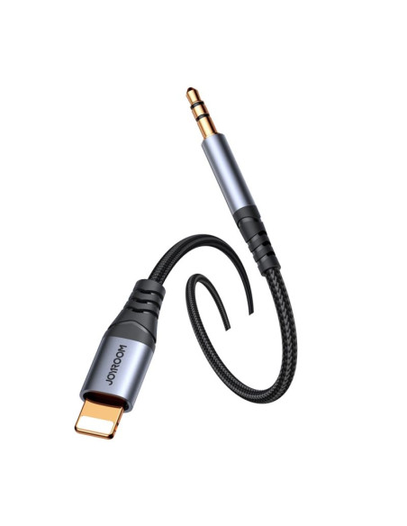 Kabel joyroom audio transfer series sy-a06 mini jack 3,5 mm / lightning 1,2m - czarny
