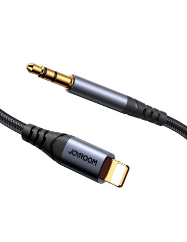 Kabel joyroom audio transfer series sy-a06 mini jack 3,5 mm / lightning 1,2m - czarny