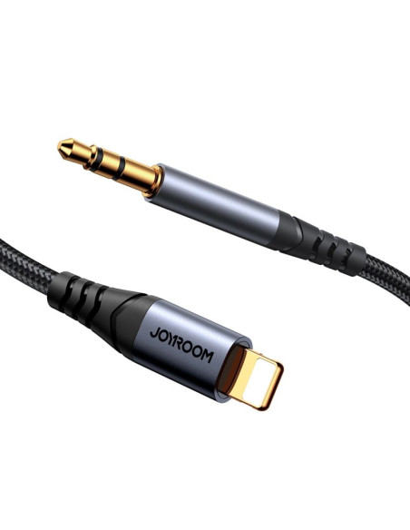 Kabel joyroom audio transfer series sy-a06 mini jack 3,5 mm / lightning 1,2m - czarny