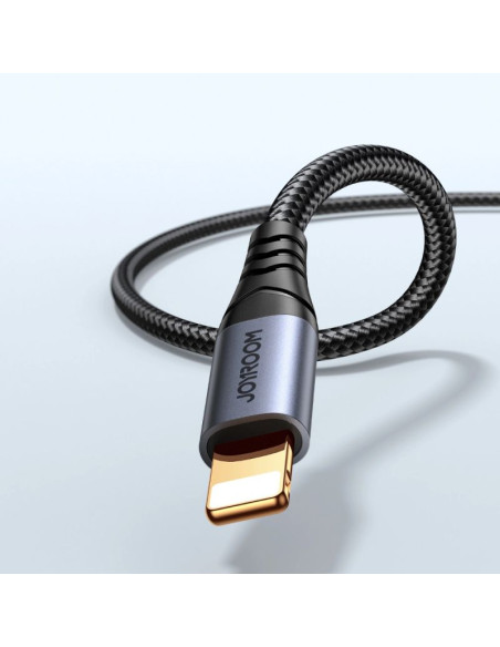 Kabel joyroom audio transfer series sy-a06 mini jack 3,5 mm / lightning 1,2m - czarny
