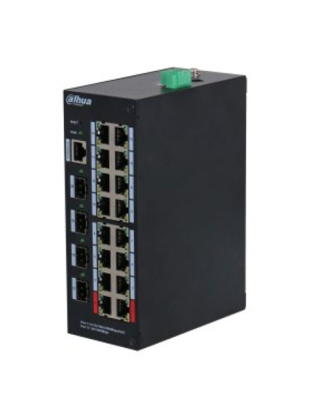 Dahua technology hs4420-16gt-190 przełącznik sieciowy zarządzany l2 gigabit ethernet (10/100/1000) obsługa poe desktop czarny