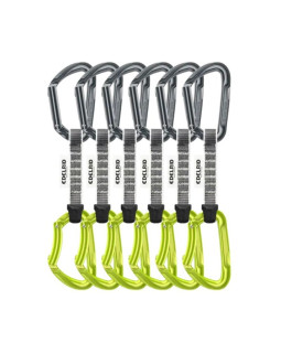 Edelrid 737910106270 karabińczyk do wspinaczki zapięcie z blokadą w kształcie litery d zielony, szary 6 szt.