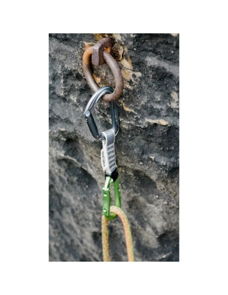 Edelrid 737910106270 karabińczyk do wspinaczki zapięcie z blokadą w kształcie litery d zielony, szary 6 szt.