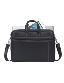 Rivacase torba na laptop 16" orly, czarna, materiał wodoodporny, kieszenie na tablet 10,1", smartfon, dokumenty i akcesoria 2