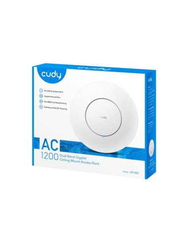 Access point cudy ap1300 ac1200 dual band wi-fi 1xgigabit mesh