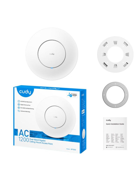 Access point cudy ap1300 ac1200 dual band wi-fi 1xgigabit mesh