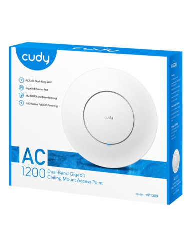 Access point cudy ap1300 ac1200 dual band wi-fi 1xgigabit mesh
