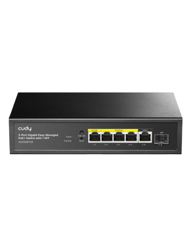 Cudy gs1005pts1 łącza sieciowe gigabit ethernet (10/100/1000) obsługa poe czarny