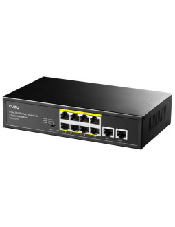 Switch cudy fs1010pg 8-port 10/100m poe+ 120w 2xgbe uplink 2