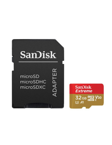 Karta pamięci sandisk extreme sdsqxaf-032g-gn6aa (32gb  class u3  adapter, karta pamięci)
