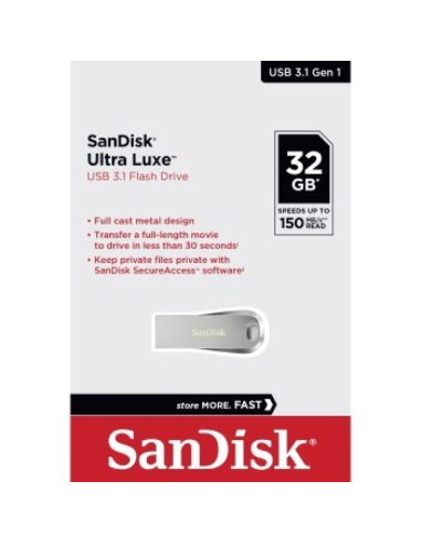 Pendrive sandisk ultra lux sdcz74-032g-g46 (32gb  usb 3.0  kolor srebrny)