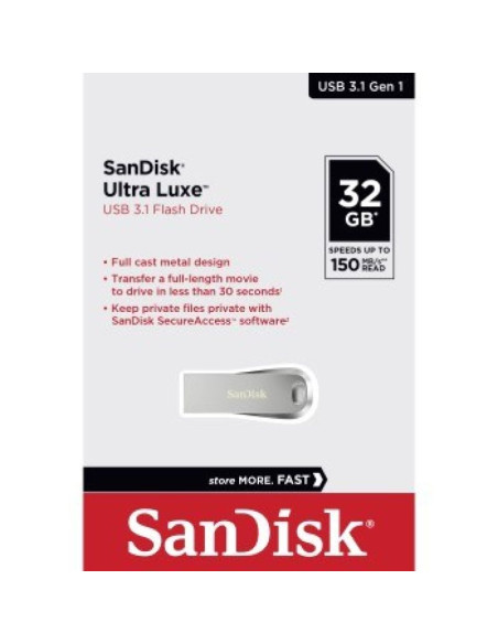 Pendrive sandisk ultra lux sdcz74-032g-g46 (32gb  usb 3.0  kolor srebrny)