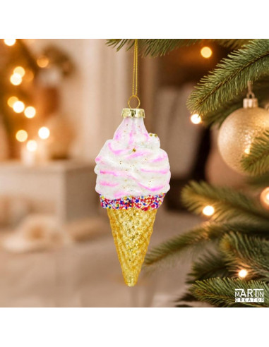 Bombka formówka szklana ice cream  mica