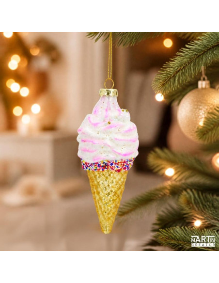 Bombka formówka szklana ice cream  mica