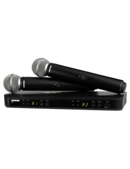 Shure blx288e/sm58-h8e - system bezprzewodowy z odbiornikiem i mikrofonami