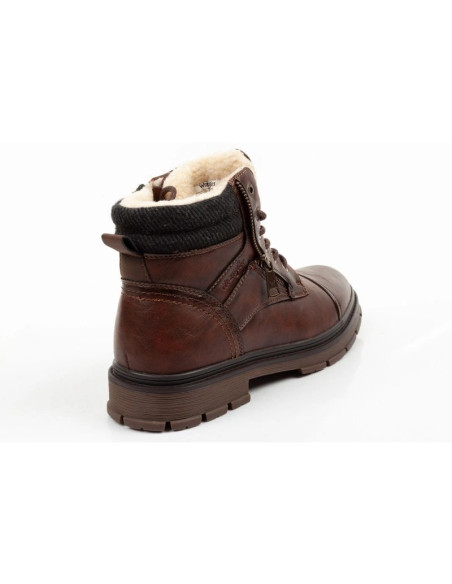 Wrangler buty męskie gillen skórzane brązowe trzewiki ocieplane