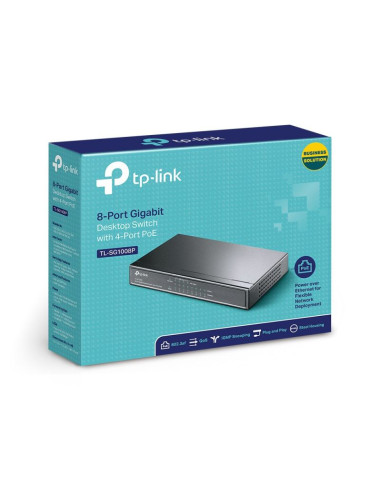 Switch tp-link tl-sg1008p (8x 10/100/1000mbps)