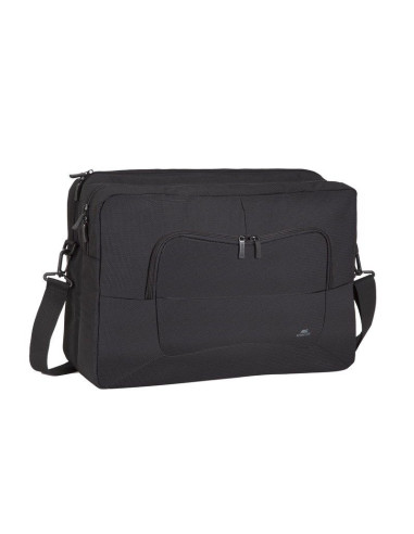 Rivacase torba na laptop 17,3" tegel, czarna, materiał wodoodporny, kieszenie na tablet 10,1", smartfon, dokumenty, akcesoria
