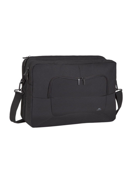 Rivacase torba na laptop 17,3" tegel, czarna, materiał wodoodporny, kieszenie na tablet 10,1", smartfon, dokumenty, akcesoria